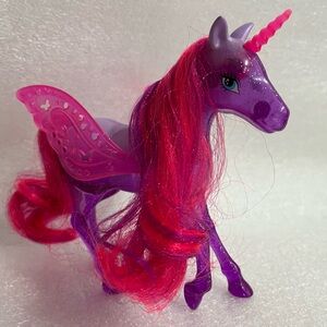 Purple Unicorn Pegasus Pony Doll Preowned Toy Unbranded